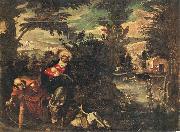 TINTORETTO, Jacopo Flight into Egypt oil painting on canvas